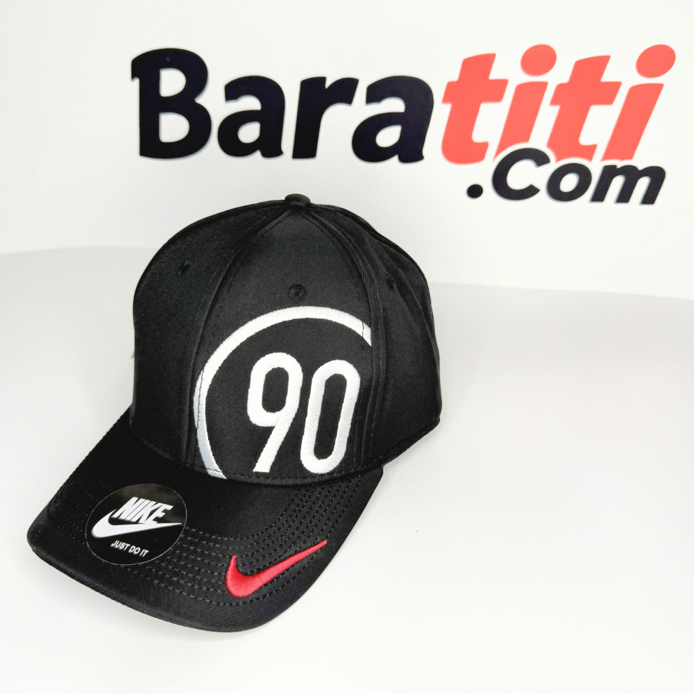 Gorra total 90 negra gris rojo