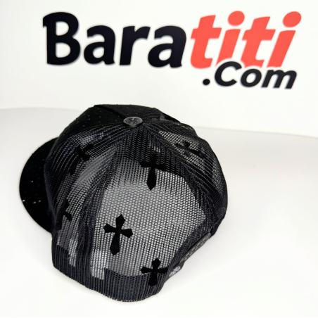 Gorra Chrome h rosario strass brillos negra importada