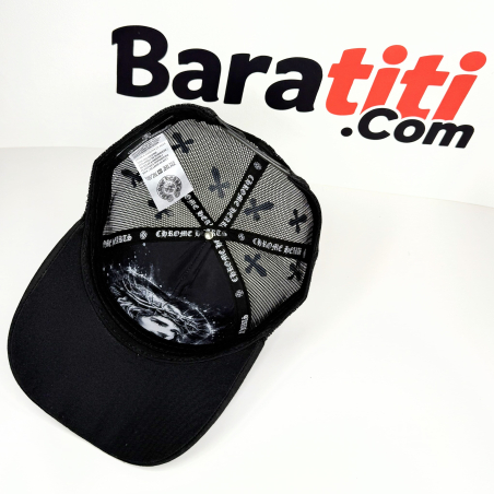 Gorra Chrome h rosario strass brillos negra importada
